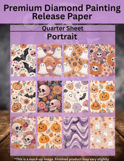 Retro Halloween Combo Pack Premium Release Paper for Diamond Painting