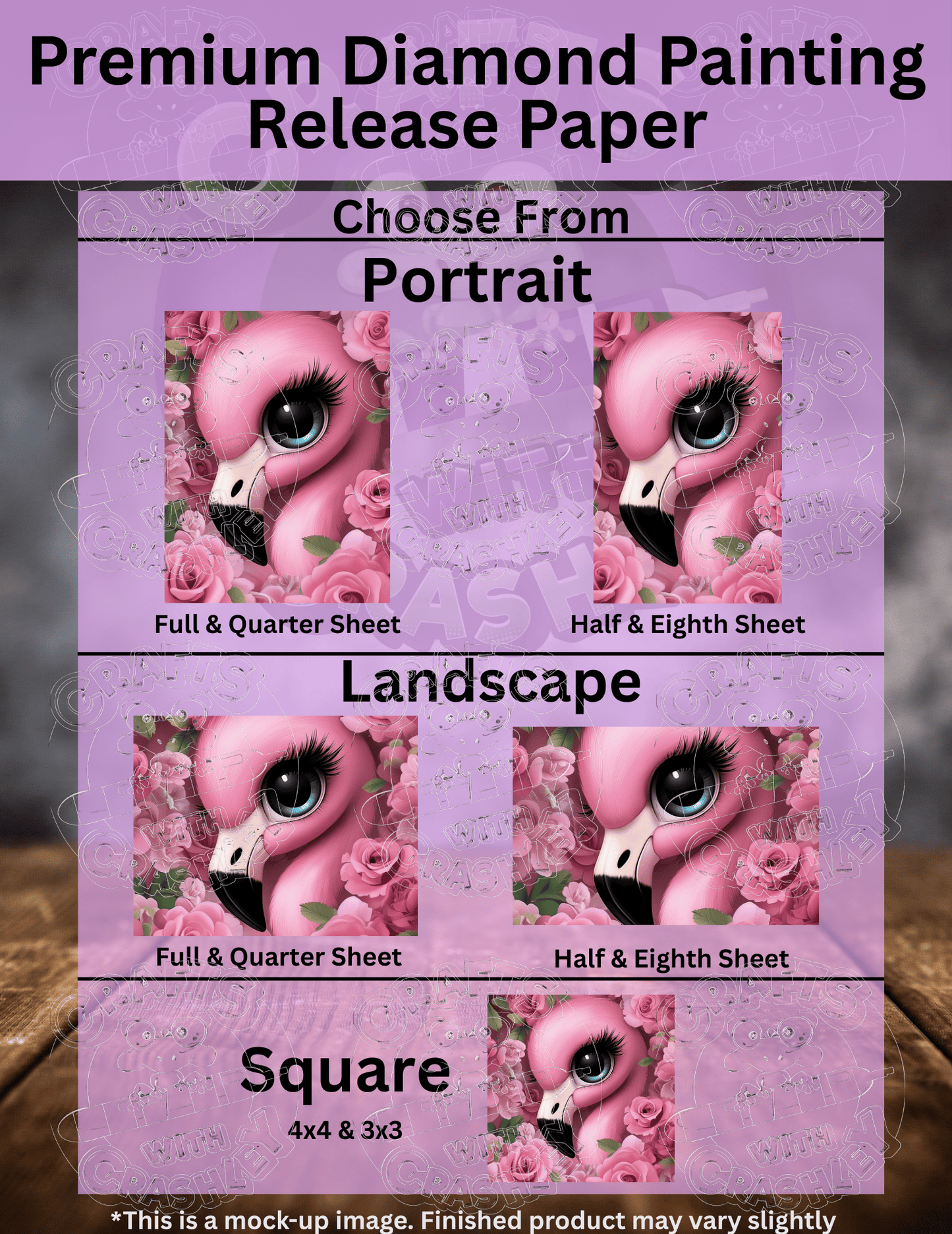 "Flamingo Rose" by ©Cocomarshmallow Premium Accessories for Diamond Painting