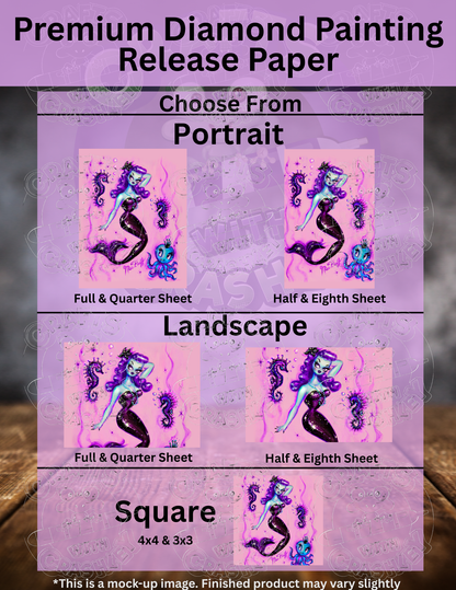 "Purple Haired Mermaid" by ©Miss Fluff Premium Accessories for Diamond Painting