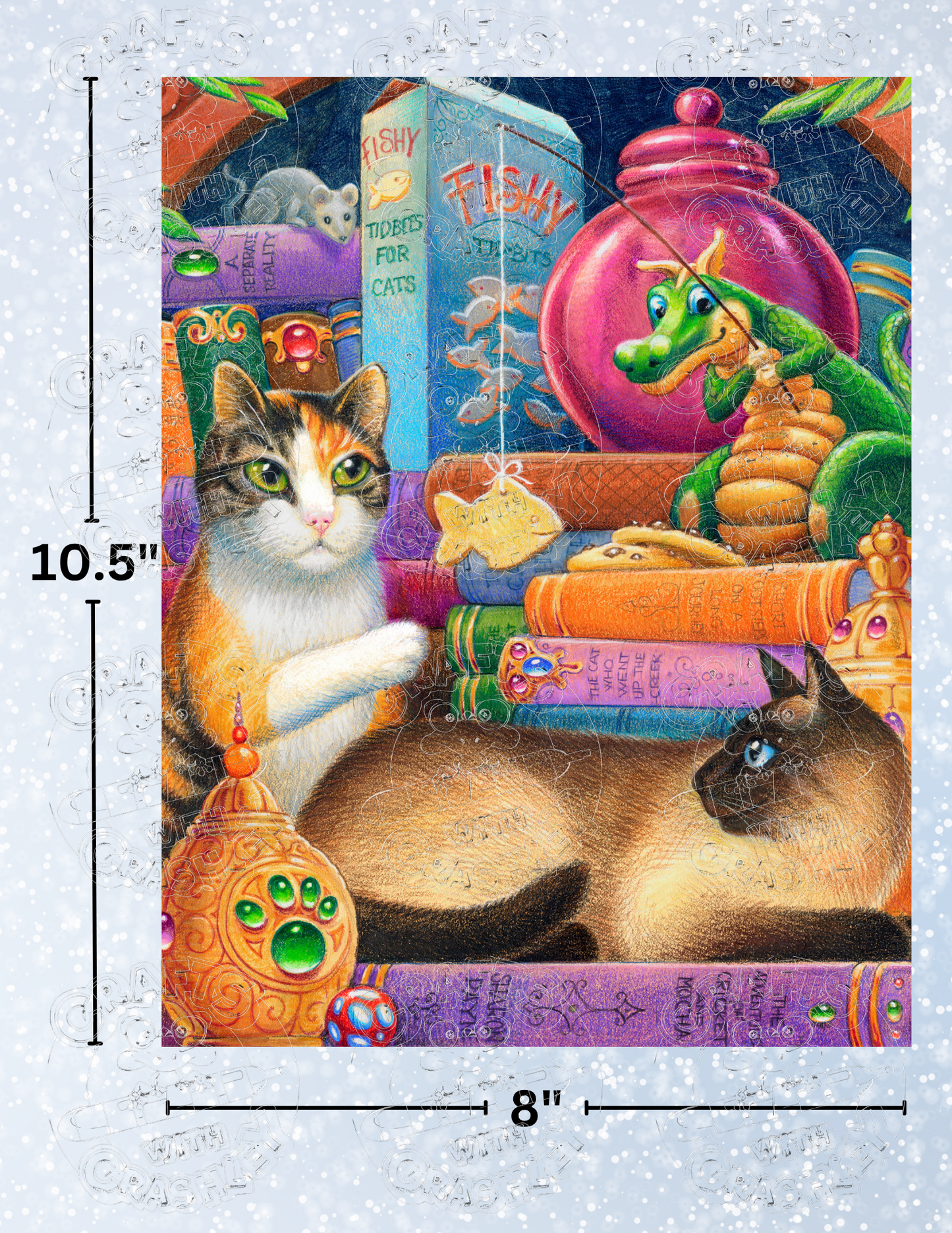 "Catfishing" by ©Randal Spangler Premium Decorative Release Papers for Diamond Painting