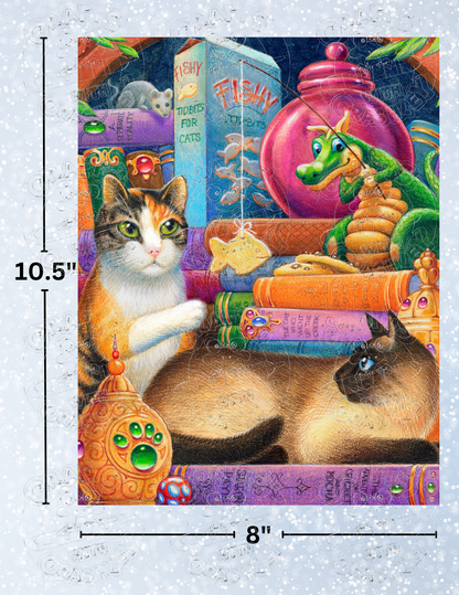 "Catfishing" by ©Randal Spangler Premium Decorative Release Papers for Diamond Painting