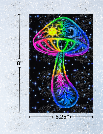 "Celestial Mushroom" by Becca Tindol Decorative Diamond Painting Release Papers