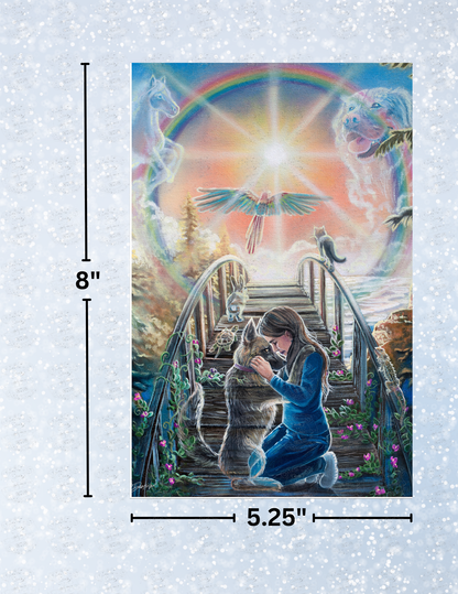 "Saying Goodbye (The Rainbow Bridge)" by ©Dakota Daetwiler Decorative Diamond Painting Release Papers