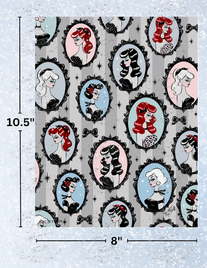 "Cameo Dolls" by ©Miss Fluff Premium Decorative Release Papers for Diamond Painting