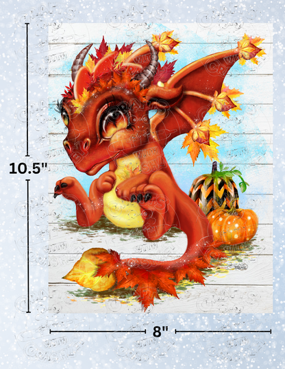 "Autumn Lil Dragonz" by ©Sheena Pike Premium Decorative Release Papers for Diamond Painting