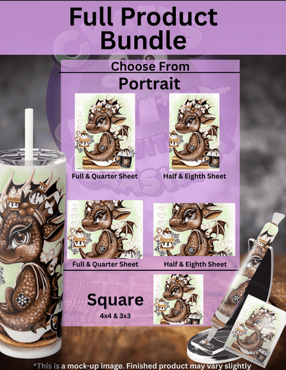 "Hot Cocoa n' S'mores Lil Dragon" by ©Sheena Pike Premium Accessories for Diamond Painting