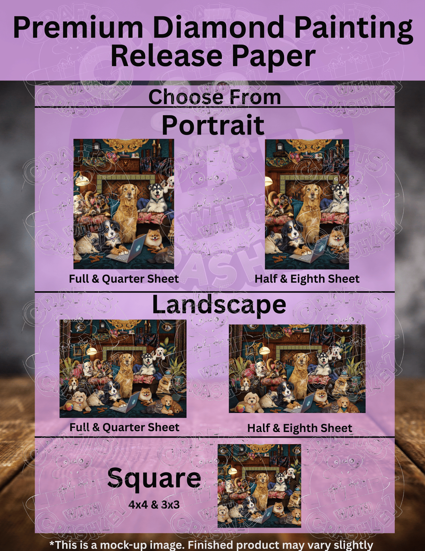 "Woofing From Home" by ©Brigid Ashwood Premium Accessories for Diamond Painting