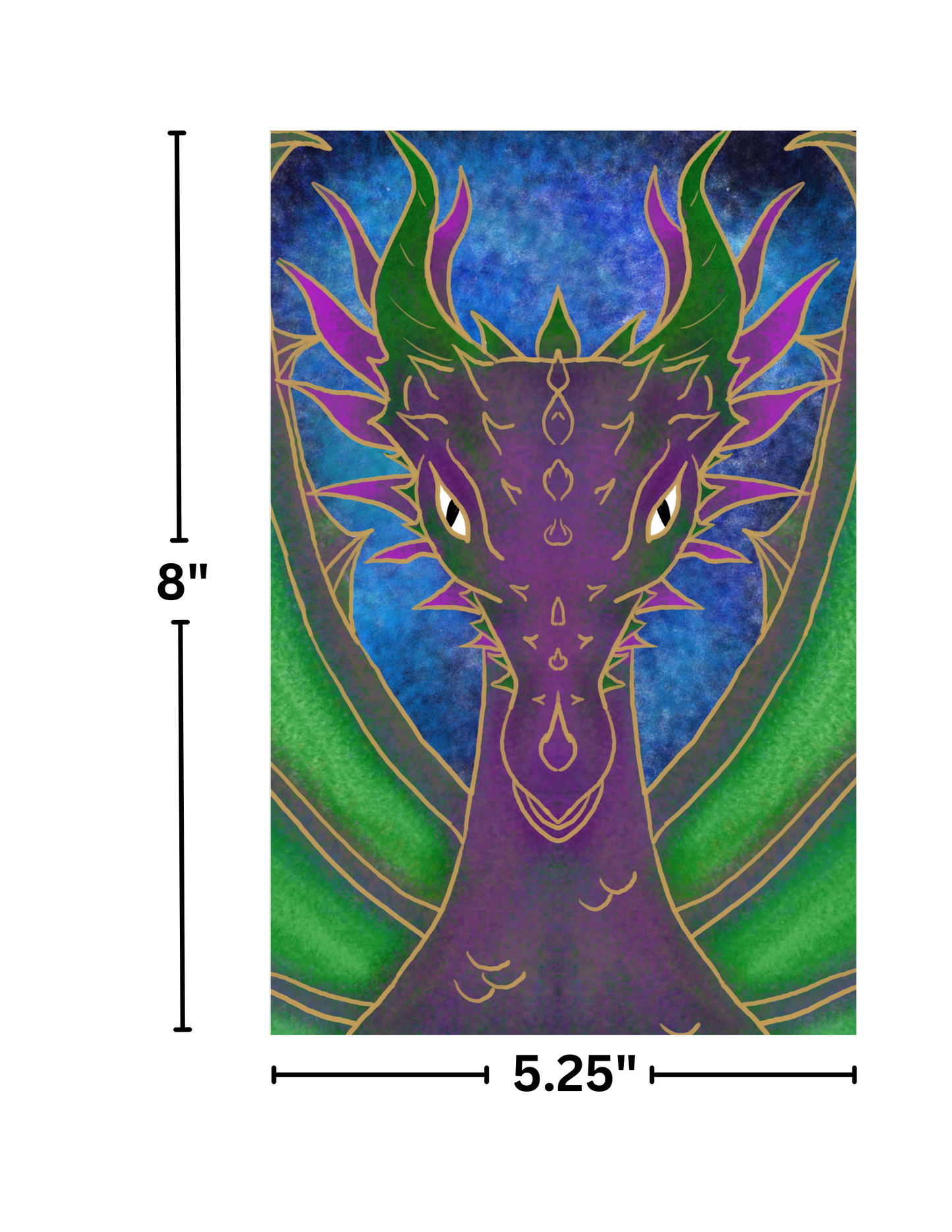 "Mulberry The Dragon (Azure)" by Kaleena Kollmeier Decorative Diamond Painting Release Papers