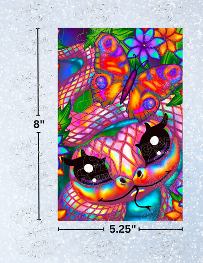 "Slithering in Pink" by Emma Casey Decorative Diamond Painting Release Papers