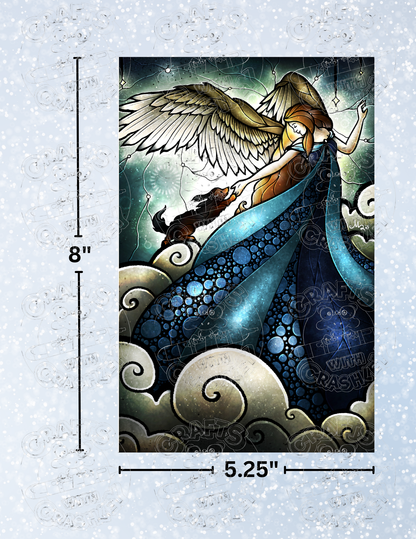 "All Dogs DO Go to Heaven" by ©Mandie Manzano Decorative Diamond Painting Release Papers