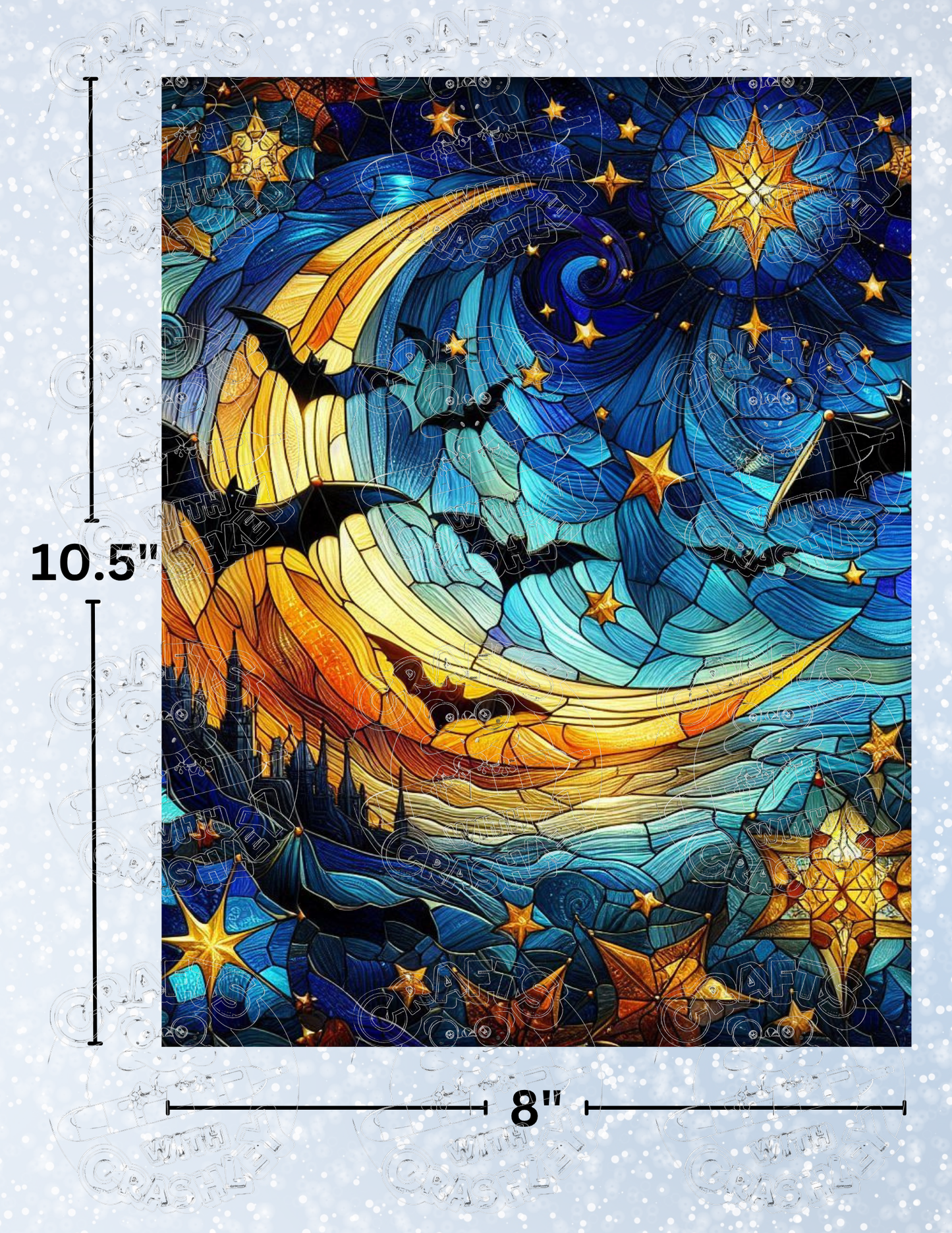 "Flight in the Night" Premium Decorative Release Papers for Diamond Painting