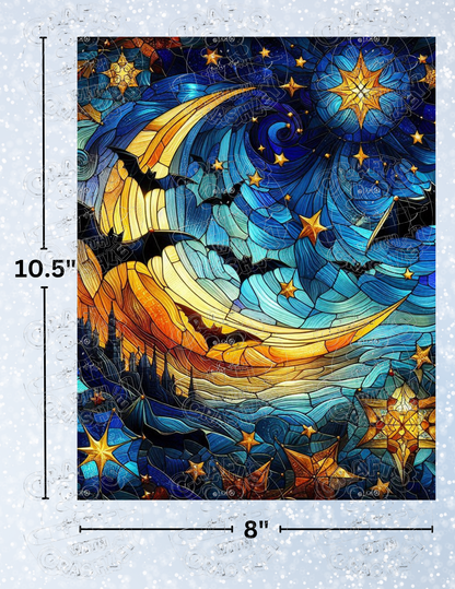 "Flight in the Night" Premium Decorative Release Papers for Diamond Painting