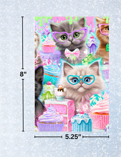 "Kittens n' Cupcakes" by ©Sheena Pike Decorative Diamond Painting Release Papers