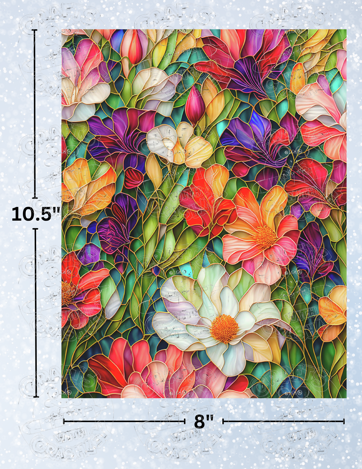 "Stained Glass Flower Garden" by ©Peggy Collins Premium Decorative Release Papers for Diamond Painting