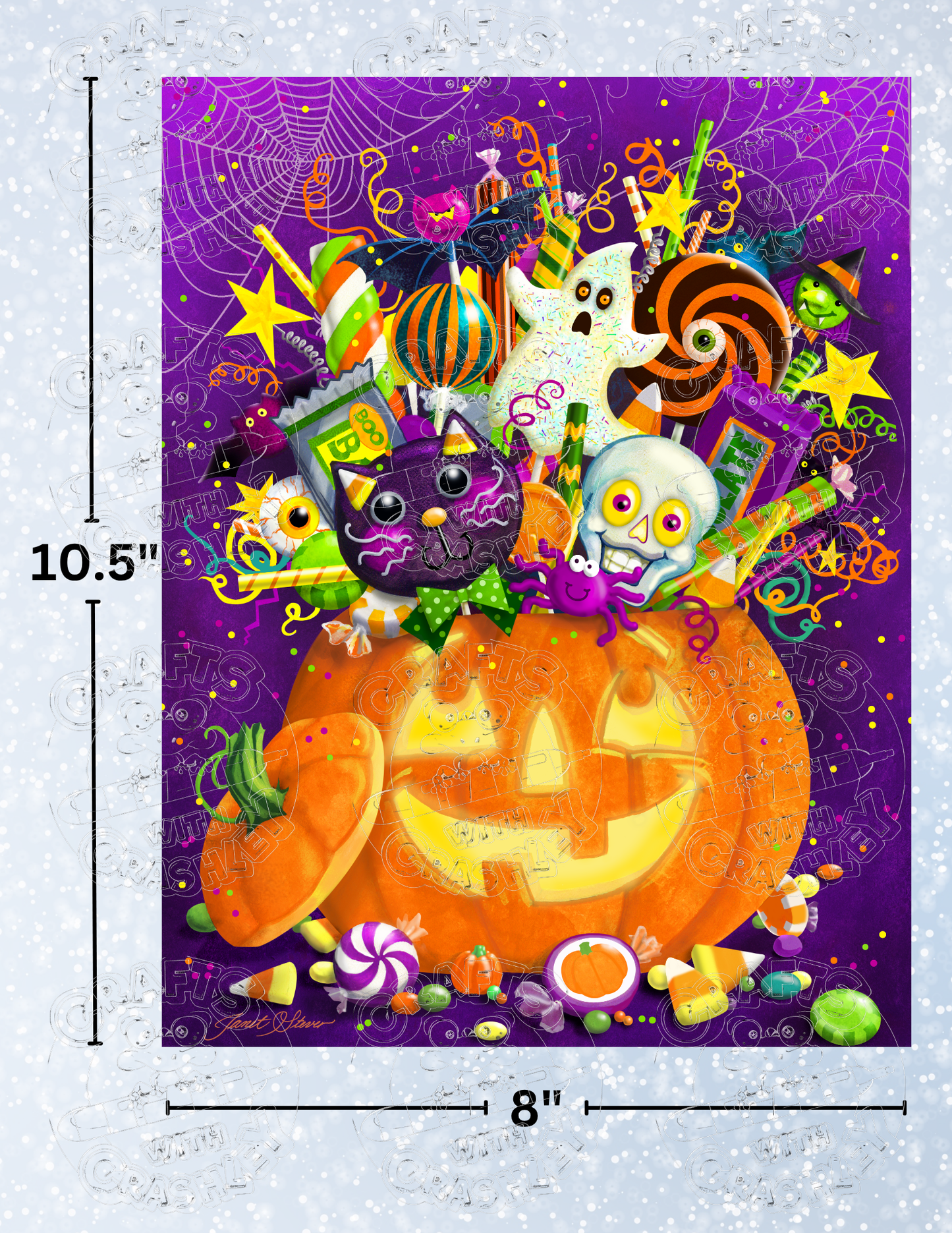 "Pumpkin Patch" by ©Janet Stever Premium Decorative Release Papers for Diamond Painting