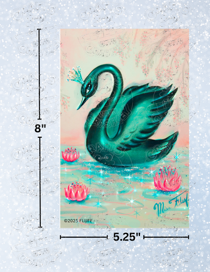 "Black Swan" By ©Miss Fluff Decorative Diamond Painting Release Papers