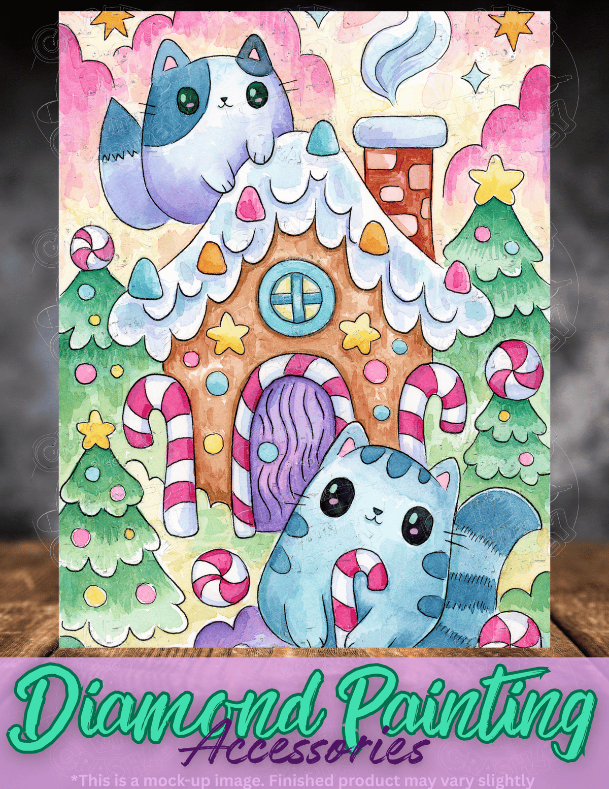 "Gingerbread Neko" by ©Jeremiah Ketner Premium Accessories for Diamond Painting