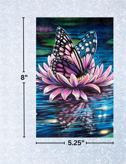 "Butterfly & Lotus" by ©Dakota Daetwiler Decorative Diamond Painting Release Papers