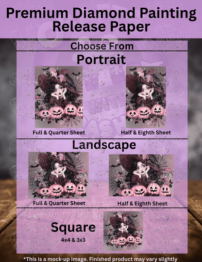 "Pink Halloween" by ©Aria Illustration Premium Accessories for Diamond Painting