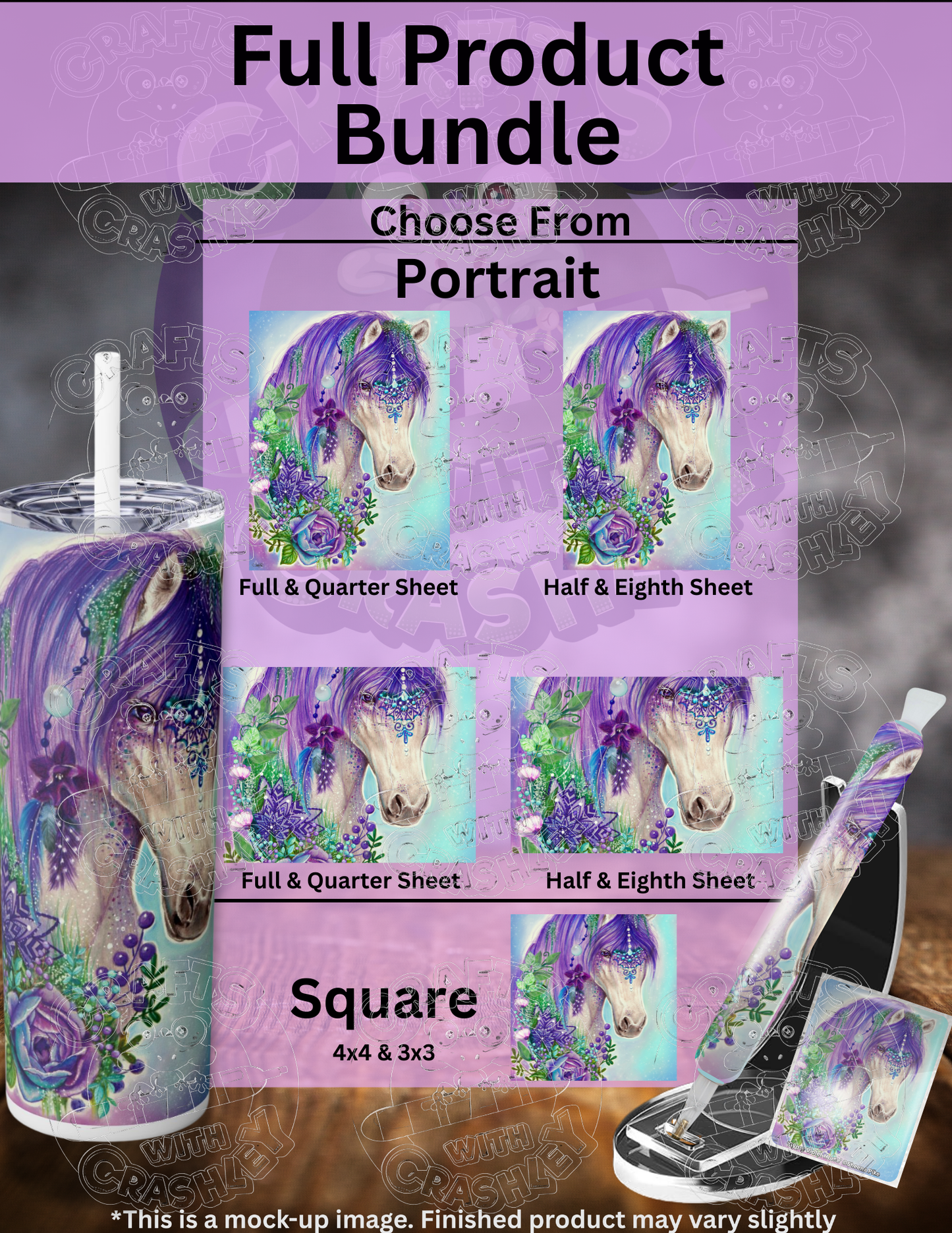"Gypsy Violet Horse" by ©Sheena Pike Premium Accessories for Diamond Painting
