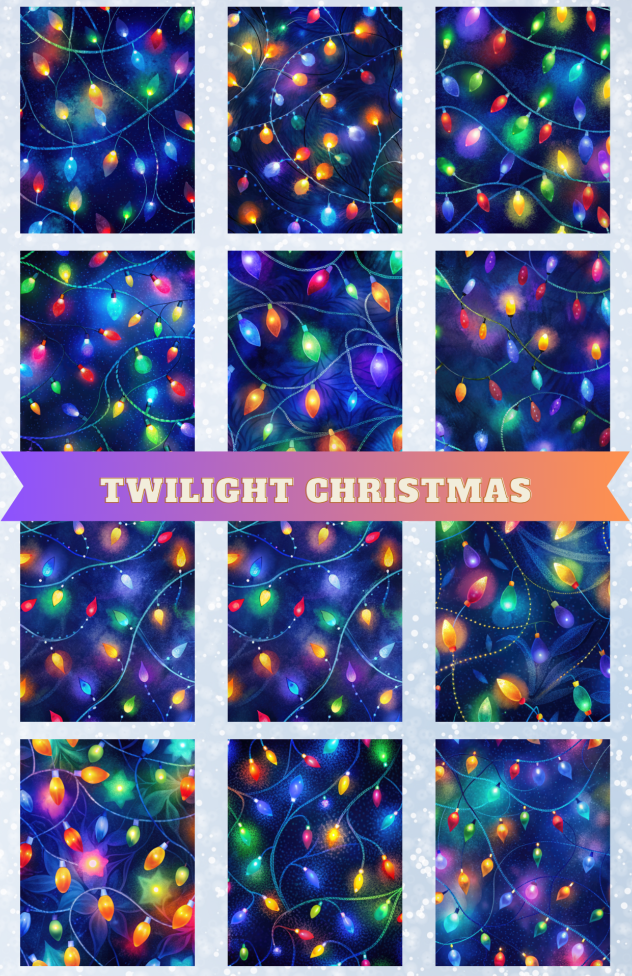 "Twilight Christmas" Decorative Diamond Painting Release Paper