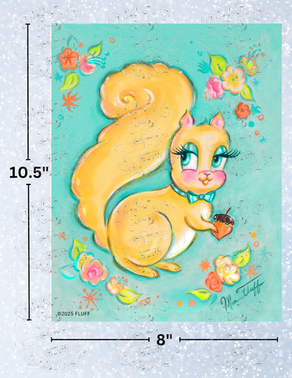 "Yellow Squirrel" by ©Miss Fluff Premium Decorative Release Papers for Diamond Painting