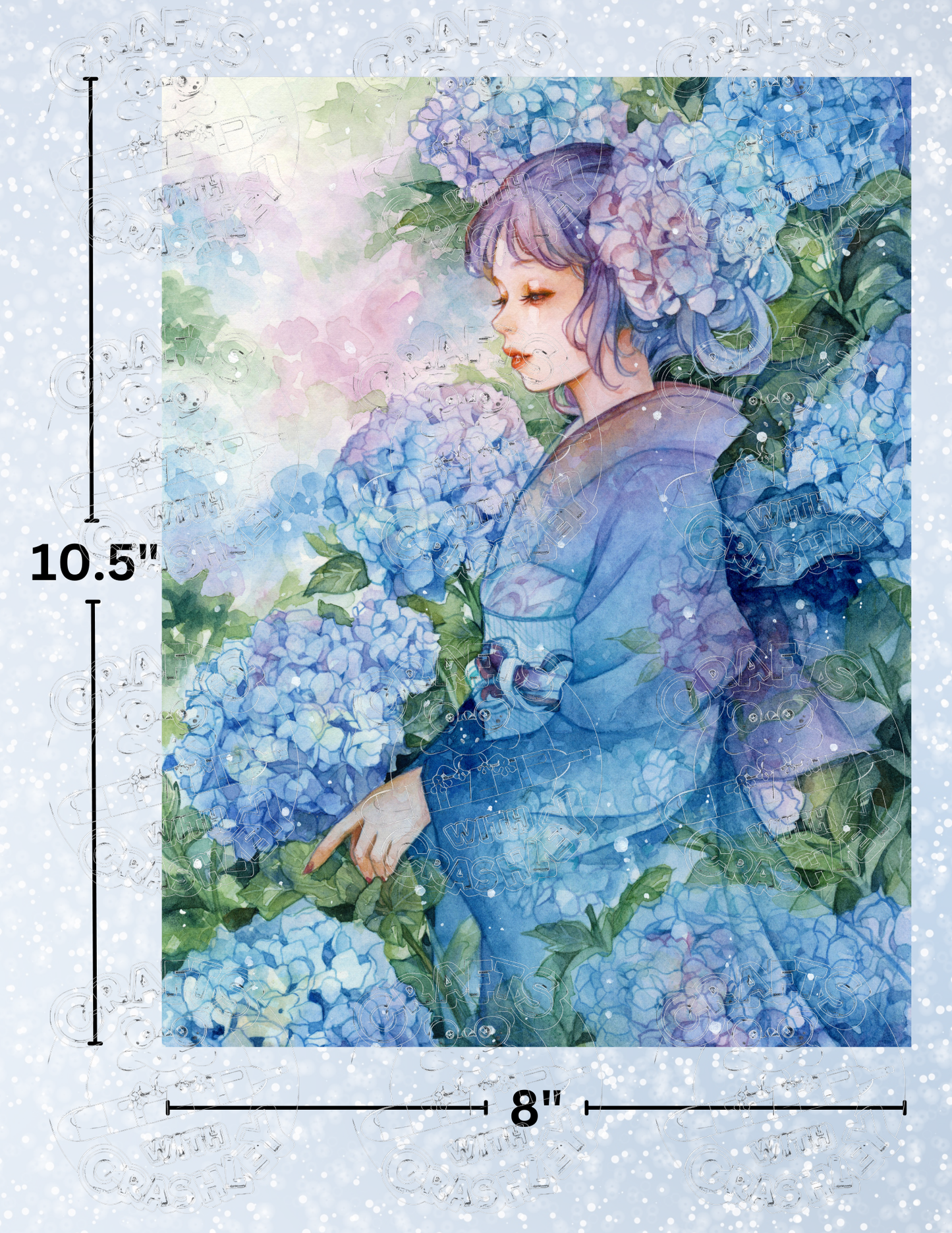 "Ajisai" by ©Margaret Morales Premium Decorative Release Papers for Diamond Painting