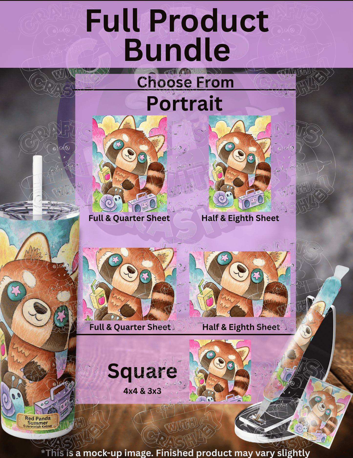 "Red Panda Summer" by ©Jeremiah Ketner Premium Accessories for Diamond Painting