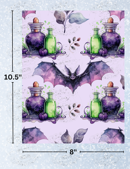 "Batty Potions" Premium Decorative Release Papers for Diamond Painting