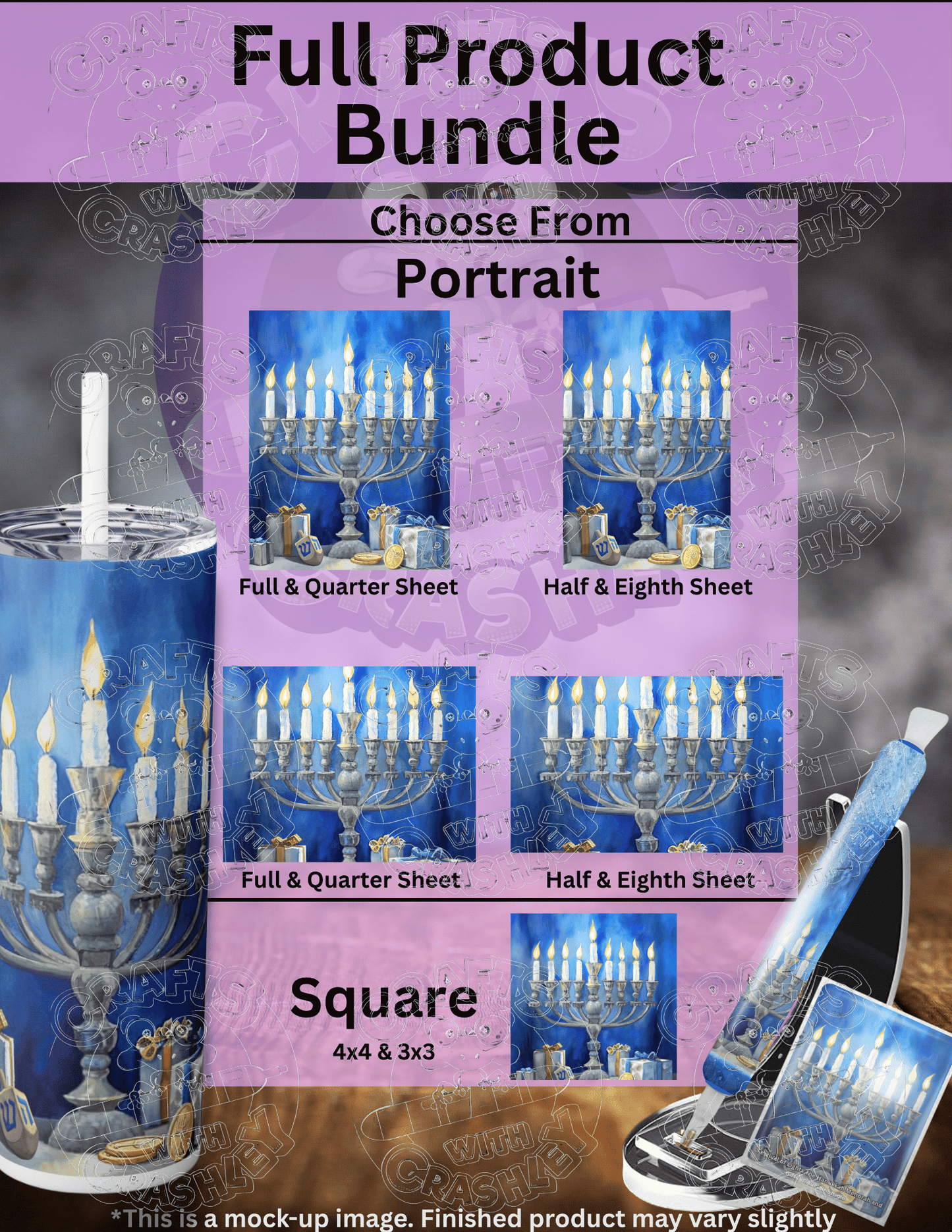 "Festival of Lights The Hanukkah Menorah and Gifts" by ©Auclair Studio Premium Accessories for Diamond Painting