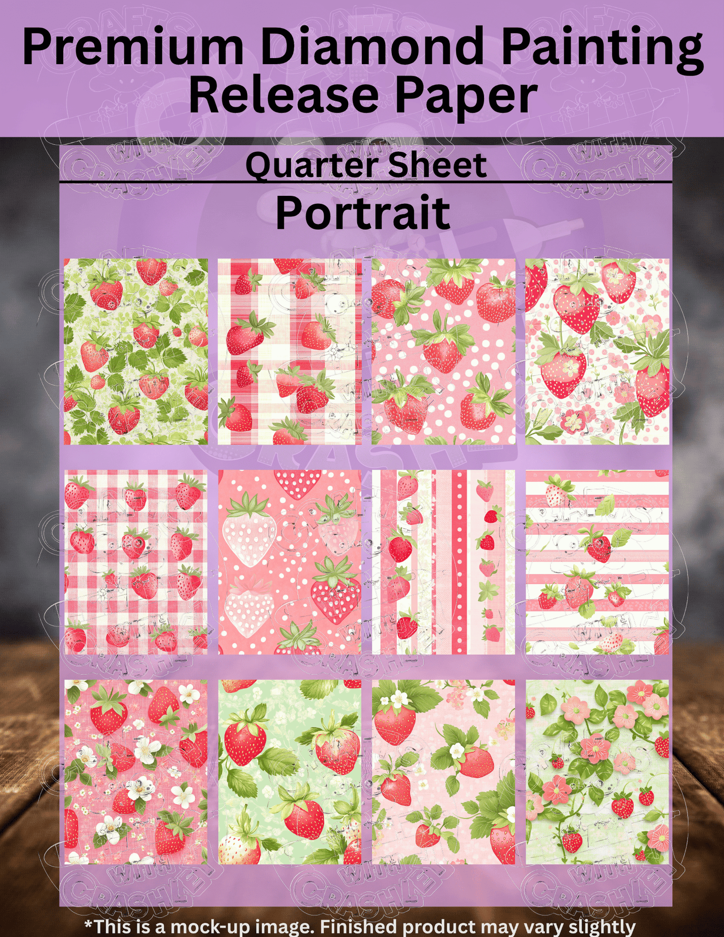 Strawberry Summer Combo Pack Premium Release Paper for Diamond Painting