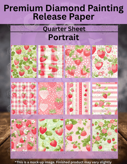 Strawberry Summer Combo Pack Premium Release Paper for Diamond Painting