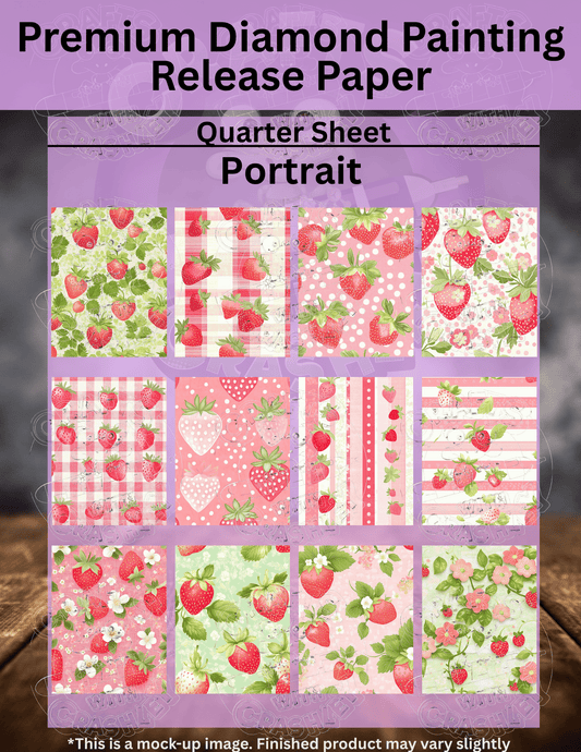 Strawberry Summer Combo Pack Premium Release Paper for Diamond Painting