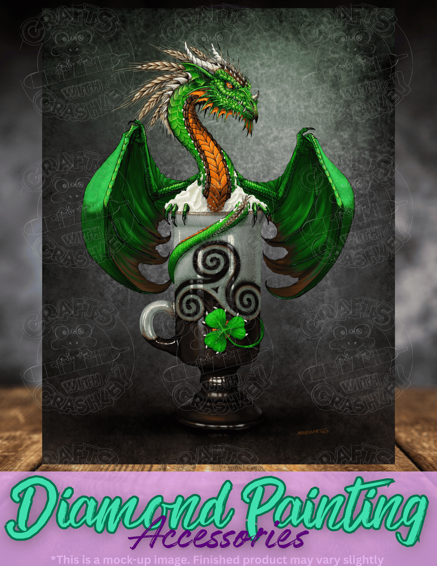 "Irish Coffee Dragon" by ©Stanley Morrison Premium Accessories for Diamond Painting