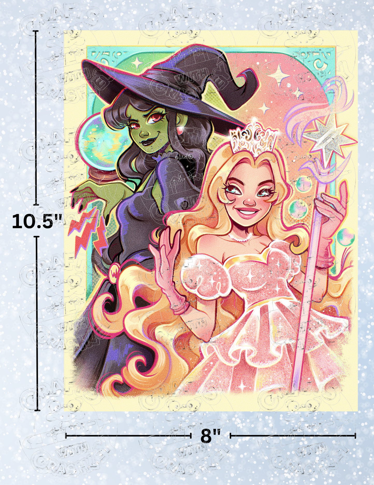 "Wicked Witch & Glinda" by ©Mrs Butter D Premium Decorative Release Papers for Diamond Painting