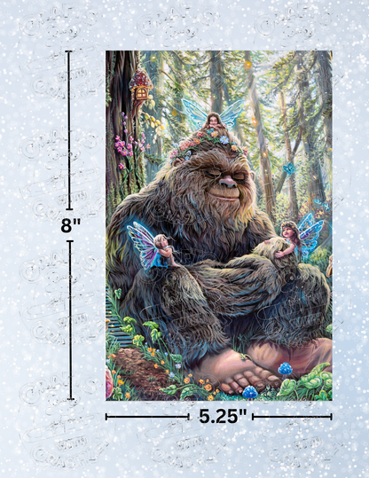 "Peaceful Bigfoot" by ©Dakota Daetwiler Decorative Diamond Painting Release Papers