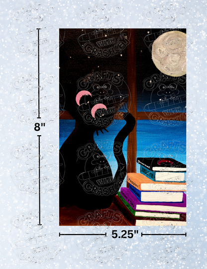 "Midnight Whiskers" by Kaleena Kollmeier Decorative Diamond Painting Release Papers