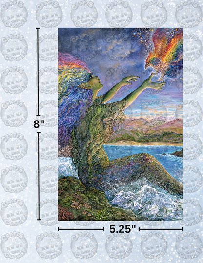 "Mermaid and the Phoenix" by ©Josephine Wall Decorative Diamond Painting Release Papers