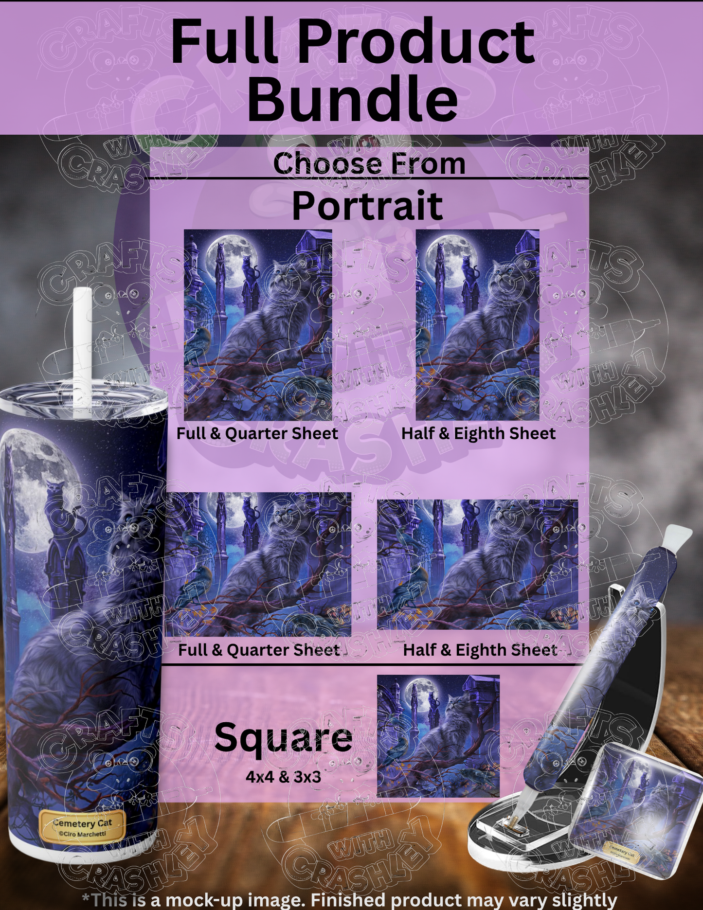 "Cemetery Cat" by ©Ciro Marchetti Premium Accessories for Diamond Painting