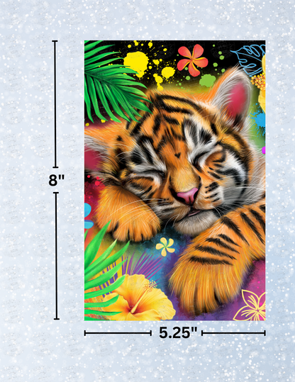 "Color Dream Tiger" by ©Sheena Pike Decorative Diamond Painting Release Papers