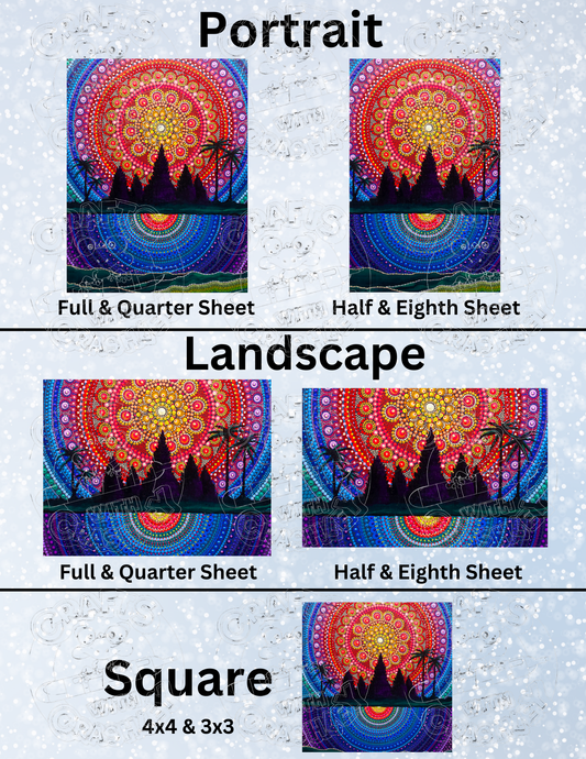 "Angkor Wat" by ©Deborah Malcolm Premium Decorative Release Papers for Diamond Painting