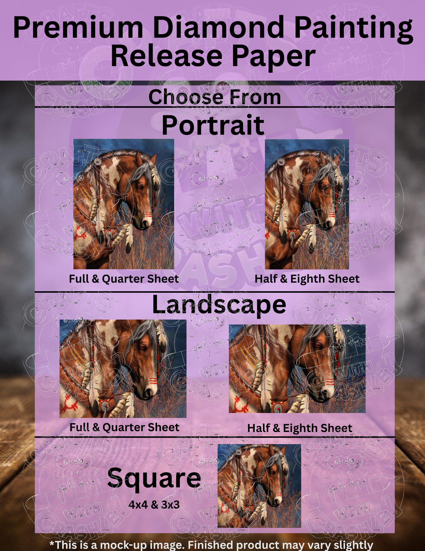 "War Pony" by ©Laurie Prindle Premium Accessories for Diamond Painting