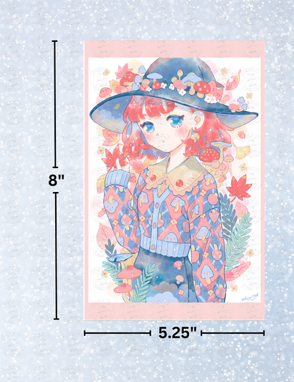 "Witch of Mushrooms" by ©Hiroko Hashimoto Decorative Diamond Painting Release Papers