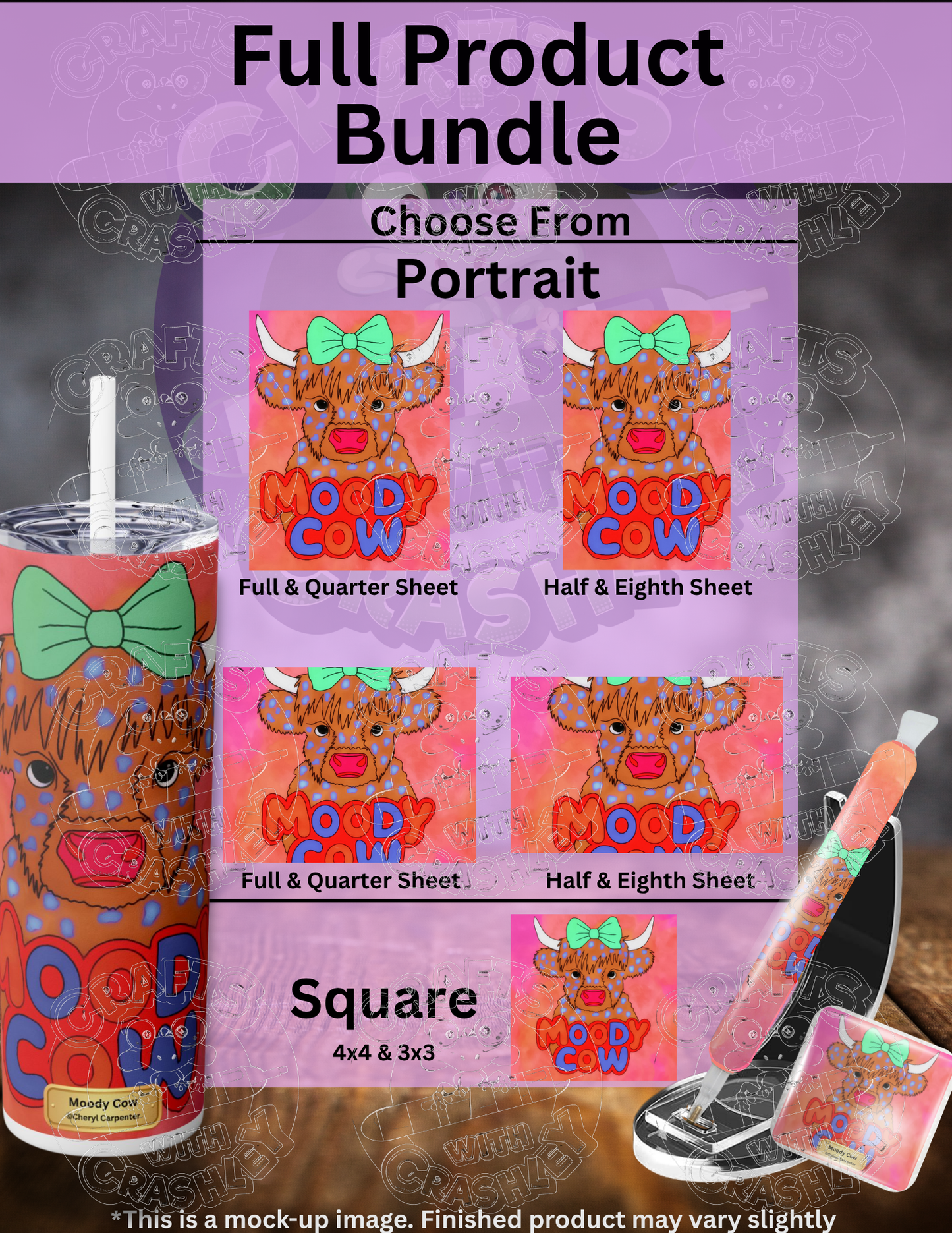 "Moody Cow" by ©Cheryl Carpenter Premium Accessories for Diamond Painting