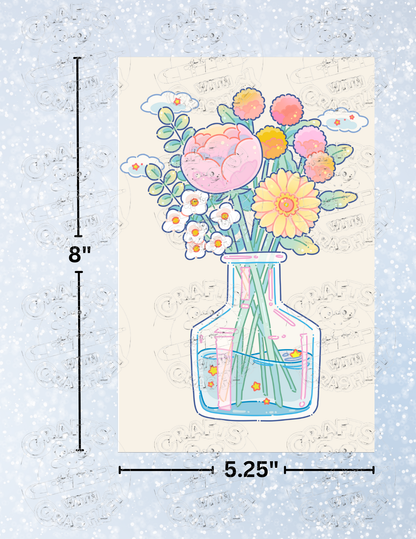 "Summer Bouquet Vase" by ©Hiroko Hashimoto Decorative Diamond Painting Release Papers