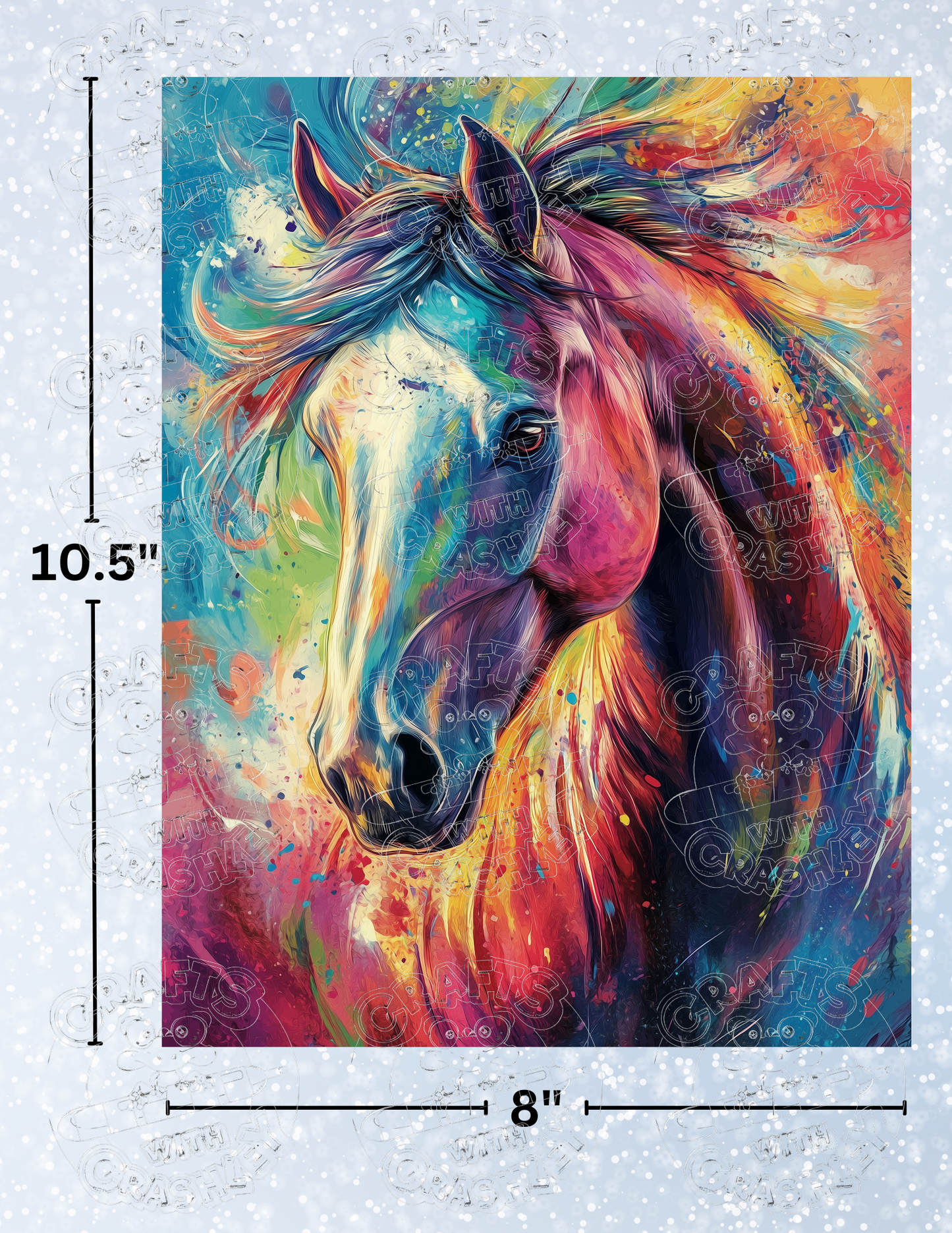 "Splattered Stallion" by ©Catriona Crehan Premium Decorative Release Papers for Diamond Painting