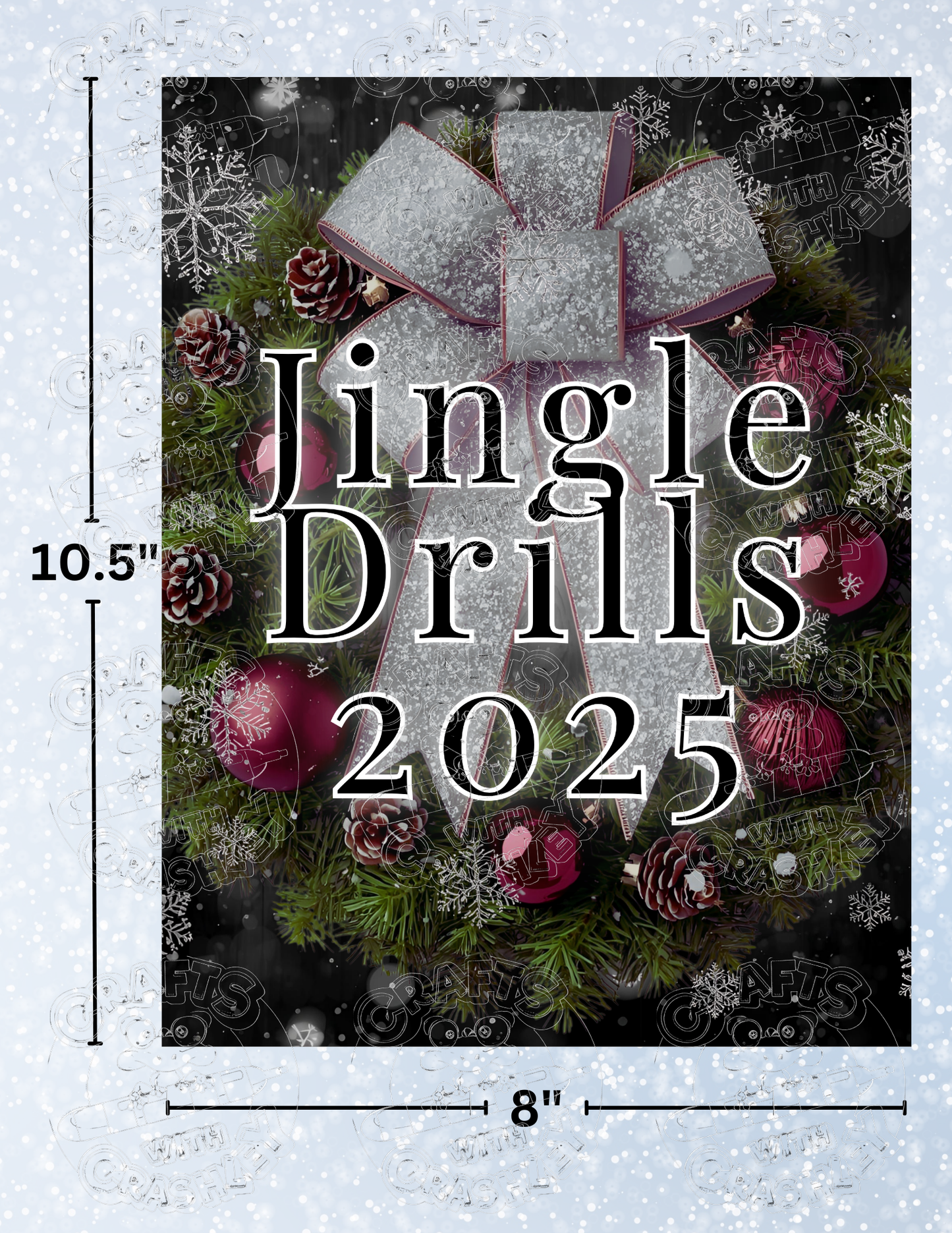 "Jingle Drills 2025" Premium Decorative Release Papers for Diamond Painting