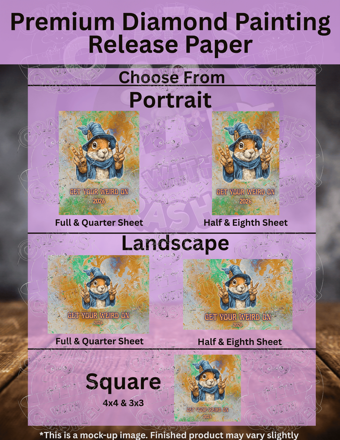 "Get Your Weird On 2026 Squirrel" Premium Accessories for Diamond Painting