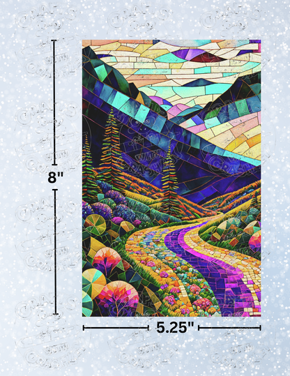 "Follow Your Path to Happiness" by ©Peggy Collins Decorative Diamond Painting Release Papers