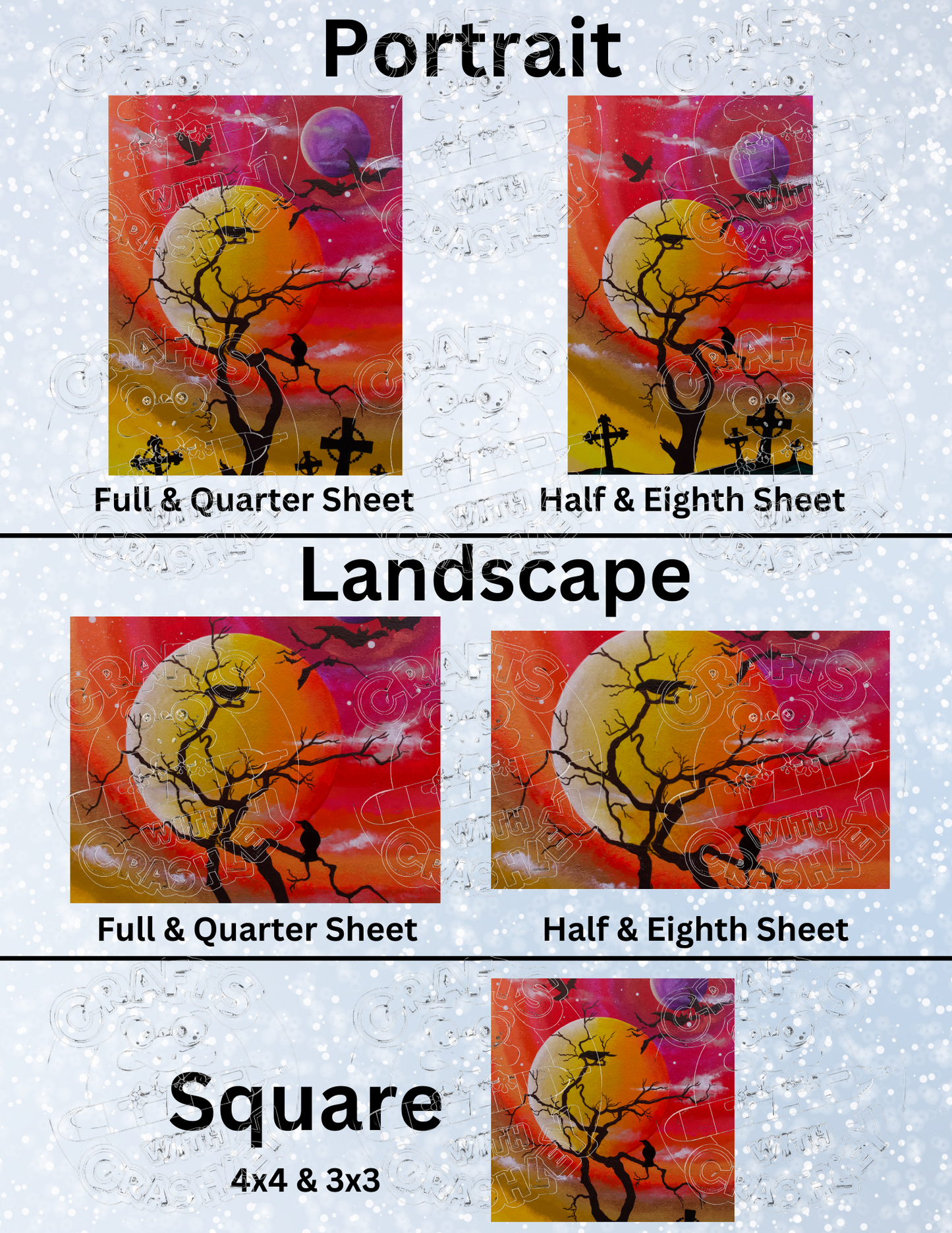 "All Hallows Glow" by ©Deborah Malcolm Premium Decorative Release Papers for Diamond Painting